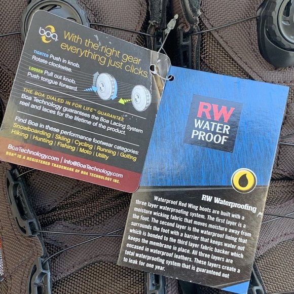 Red Wing Metguard BOA 4440 Waterproof Steel Toe Work Boots ASTM F2413-11 Size 7 - Picture 9 of 12